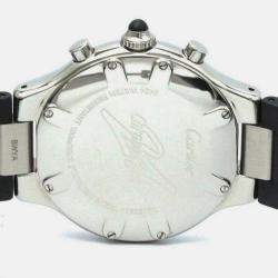 مملوكة مسبقًا Cartier Black Stainless Steel Must 21 Quartz Men's Wristwatch 38 mm