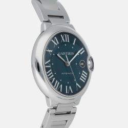 Cartier Blue Stainless Steel Ballon Bleu Automatic Men's Wristwatch 40 mm