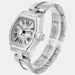 Cartier Silver Stainless Steel Roadster W62025V3 Automatic Men's Wristwatch 38 mm