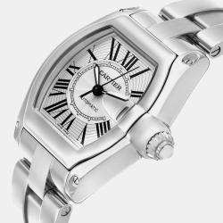 Cartier Silver Stainless Steel Roadster W62025V3 Automatic Men's Wristwatch 38 mm