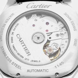 Cartier Silver Stainless Steel Drive de Cartier WSNM0004 Men's Wristwatch 40 mm