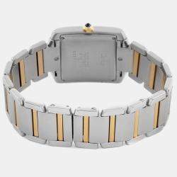 Cartier Tank Francaise Steel Yellow Gold Silver Dial Men's Watch W51005Q4 28.15 x 36.5 mm