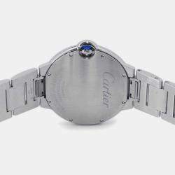 Cartier Stainless Steel Silver Dial  Ballon Blue de Cartier Watch Wristwatch 40mm