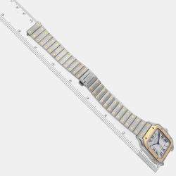 Cartier Santos Medium Steel Yellow Gold Mens Watch W2SA0016 35.1 mm x 41.9 mm  