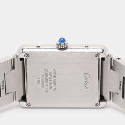 Cartier Silver Stainless Steel Tank Solo W5200014 Unisex Wristwatch 28 mm