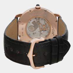Cartier Cream 18K Rose Gold Ronde Louis Manual Winding Men's Wristwatch 36 mm