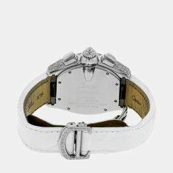 Cartier Customised Black 6.00CT Diamond Stainless Steel Roadster W62020X6 Automatic Men's Wristwatch 47 MM