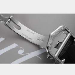Cartier Customised Black 6.00CT Diamond Stainless Steel Roadster W62020X6 Automatic Men's Wristwatch 47.6mm