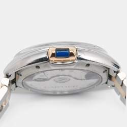 Cartier Silver 18K Rose Gold Stainless Cle de Cartier W2CL0003 Unisex Wristwatch 35 mm