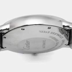 Cartier Silvered Opaline Stainless Steel Ronde Solo WSRN0012 Men's Wristwatch 36 mm