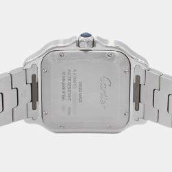 Cartier Silver Stainless Steel Santos WSSA0018 Automatic Men's Wristwatch 39 mm