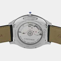 Cartier Silver Stainless Steel Drive de Cartier WSNM0004 Men's Wristwatch 40 mm