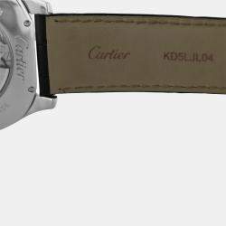 Cartier Silver Stainless Steel Drive de Cartier WSNM0004 Men's Wristwatch 40 mm