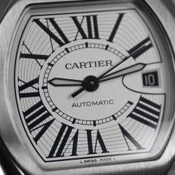 Cartier White Stainless Steel Roadster W6206017 Automatic Men's Wristwatch 46 mm