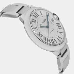 Cartier Silver Stainless Steel Ballon Bleu WSBB0049 Automatic Men's Wristwatch 42 mm