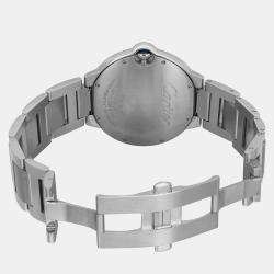 Cartier Silver Stainless Steel Ballon Bleu W69012Z4 Automatic Men's Wristwatch 42 mm