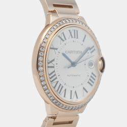 Cartier  Ballon Bleu WJBB0057 White Dial Rose Gold Automatic Men's Wristwatch 40 mm