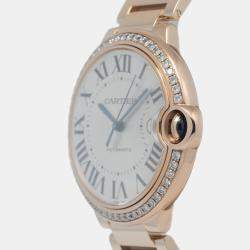 Cartier  Ballon Bleu WJBB0057 White Dial Rose Gold Automatic Men's Wristwatch 40 mm