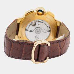 Cartier Ballon Bleu XL 3106 W6920007 White 18k Yellow Gold Automatic Men's Wristwatch 44mm