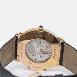 Cartier Ronde Louis W6800251 Manual Winding White Rose Gold Men's Wristwatch 36mm