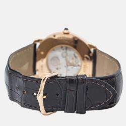 Cartier Ronde Louis W6800251 Manual Winding White Rose Gold Men's Wristwatch 36mm