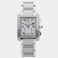 Pre-Owned Cartier Tank Francaise Chronoflex W51001Q3