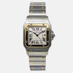 Cartier Santos Galbee W20058C4 Automatic Silver 18K Yellow Gold Stainless Steel Men's Wristwatch 29mm