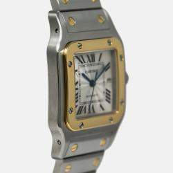 Cartier Santos Galbee W20058C4 Automatic Silver 18K Yellow Gold Stainless Steel Men's Wristwatch 29mm