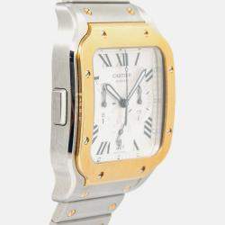 Cartier Santos W2SA0008 Automatic White 18K Yellow Gold Stainless Steel 45 mm