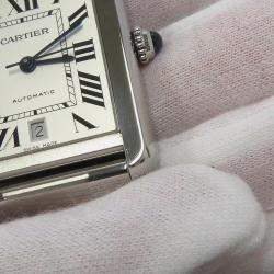 Cartier Tank Solo W5200028 Automatic Silver Stainless Steel Men's Wristwatch 31 mm