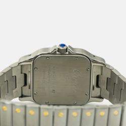 Cartier Santos W20099C4 Automatic White 18k Yellow Gold Stainless Steel Men's Wristwatch 35 mm