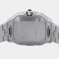 Pre Owned Cartier Santos de Cartier WSSA0078 Automatic Grey Stainless Steel Men's Wristwatch 43 mm
