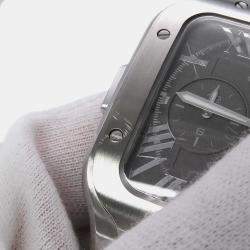 Pre Owned Cartier Santos de Cartier WSSA0078 Automatic Grey Stainless Steel Men's Wristwatch 43 mm
