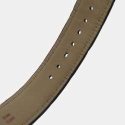 Pre Owned Cartier Santos Dumont WGSA0077 Quartz Blue 18k Yellow Gold Men's Wristwatch 31 mm