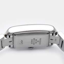 Pre Owned Cartier Opaline White Stainless Steel Tank Francaise W51002Q3 Unisex Wristwatch 28 mm