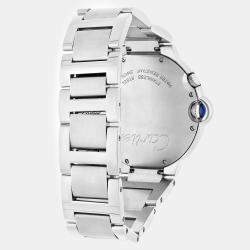 Pre Owned Cartier Ballon Bleu W6920011 Quartz Silver Stainless Steel Men's Wristwatch 38 mm