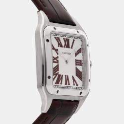 Pre Owned Cartier Santos-Dumont XL WGSA0082 Manual Winding White Platinum Men's Wristwatch 47mm