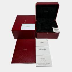 Pre Owned Cartier Santos-Dumont XL WGSA0082 Manual Winding White Platinum Men's Wristwatch 47mm