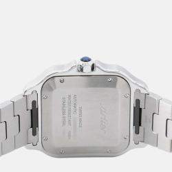 Pre Owned Cartier Santos WSSA0076 Automatic Grey Stainless Steel Men's Wristwatch 40.2 mm