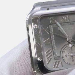 Pre Owned Cartier Santos WSSA0076 Automatic Grey Stainless Steel Men's Wristwatch 40.2 mm