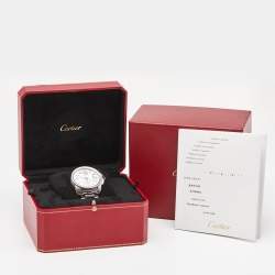 Pre Owned Cartier Silver Stainless Steel Calibre de Cartier W7100015 Men's Wristwatch 42 mm