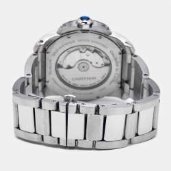 Pre Owned Cartier Silver Stainless Steel Calibre de Cartier W7100015 Men's Wristwatch 42 mm