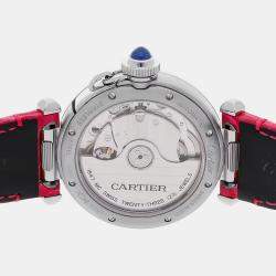 Pre Owned Pre-Owned Cartier Pasha WSPA0012 Automatic Silver Stainless Steel Wristwatch 35 mm