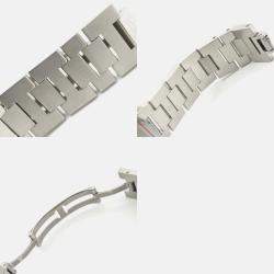Pre Owned Cartier Pasha C W31074M7 Automatic White Stainless Steel Men's Wristwatch 35 mm