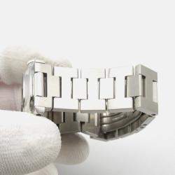 Pre Owned Cartier Pasha C W31074M7 Automatic White Stainless Steel Men's Wristwatch 35 mm