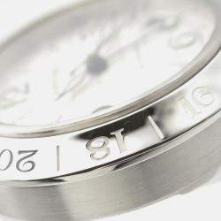 Pre Owned Cartier Pasha C GMT Meridian W31078M7 Automatic Silver Stainless Steel Men's Wristwatch 35 mm