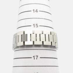 Pre Owned Cartier Pasha C GMT Meridian W31078M7 Automatic Silver Stainless Steel Men's Wristwatch 35 mm