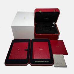 Pre Owned Cartier Rotonde De Cartier W1556223 Manual Winding Silver 18k Rose Gold Men’s Wristwatch 42 mm