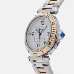 Pre Owned Cartier Pasha W31035T6 Automatic Silver Stainless Steel Men’s Wristwatch 38 mm