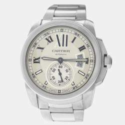 Pre Owned Cartier Calibre de Cartier W7100015 Automatic Silver Stainless Steel  Men's Wristwatch 42 mm